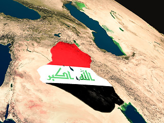 Image showing Flag of Iraq from space