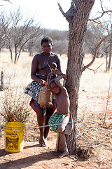 Image showing Zemba woman with ornament on the neck in the village