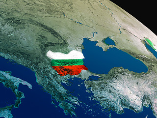 Image showing Flag of Bulgaria from space