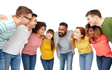 Image showing international group of happy smiling people