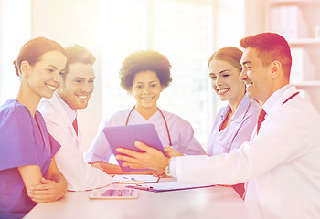 Image showing group of happy doctors meeting at hospital office