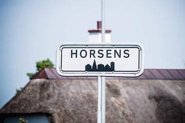 Image showing Horsens city sign in Jylland