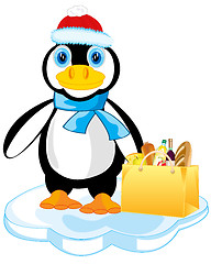 Image showing Penguin on block of ice