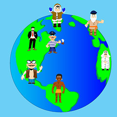 Image showing Planet land and people