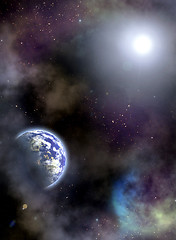 Image showing Space scenario. Earth in the space