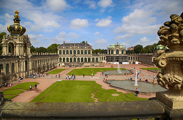 Image showing DRESDEN, GERMANY – AUGUST 13, 2016: Tourists walk and visit Dr