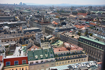 Image showing Vienna, Austria - August 19, 2012: Panorama of Vienna, aerial vi