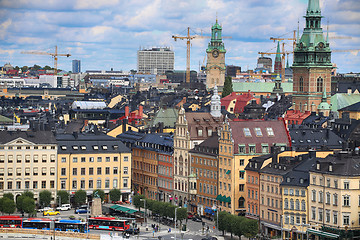 Image showing STOCKHOLM, SWEDEN - AUGUST 20, 2016: Aerial view of Stockholm fr