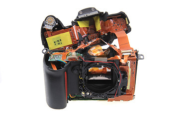 Image showing damaged camera isolated