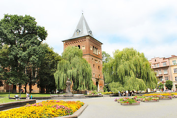 Image showing bell tower of the catholic church of St. Bartholomew 