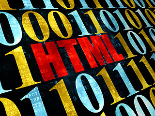 Image showing Software concept: Html on Digital background