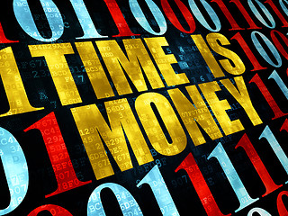 Image showing Business concept: Time is Money on Digital background