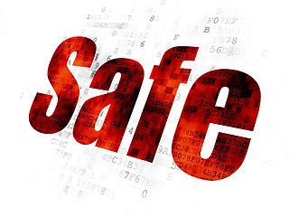 Image showing Privacy concept: Safe on Digital background