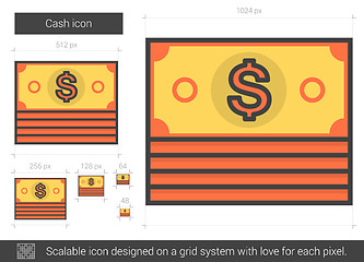 Image showing Cash line icon.