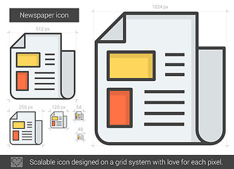 Image showing Newspaper line icon.