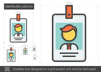 Image showing Identification card line icon.