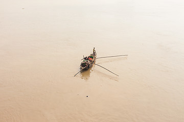 Image showing Fishermen in the Hooghly River