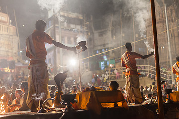 Image showing Ganges Aarti ceremony, Varanasi