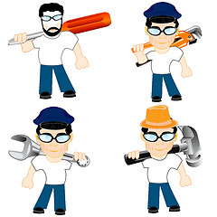 Image showing Men with tools