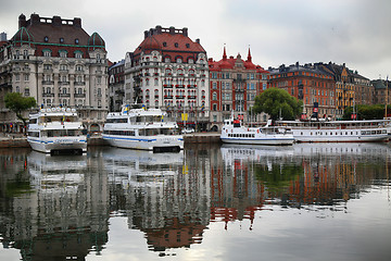 Image showing STOCKHOLM, SWEDEN - AUGUST 20, 2016: Many people walk and visit 