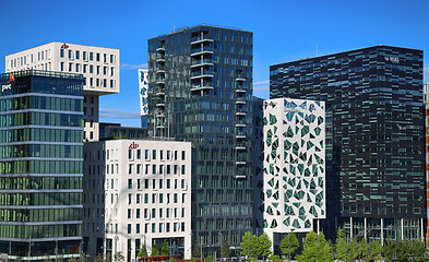 Image showing OSLO, NORWAY – AUGUST 17, 2016: View of The modern Oslo busine