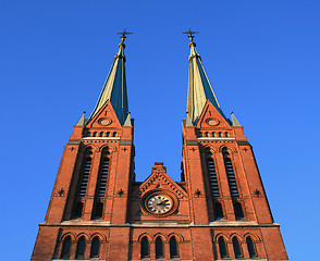 Image showing Church with twin tower