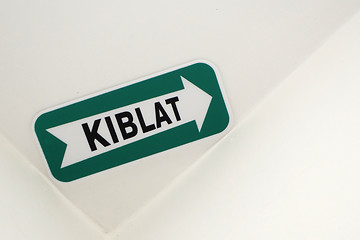 Image showing Kiblat Directional Sign