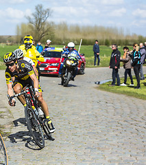 Image showing The Cyclist  Sylvain Chavanel - Paris Roubaix 2016