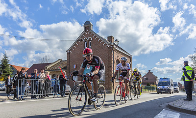 Image showing Group of Cyclists - Paris Roubaix 2016