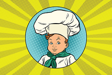 Image showing boy in white chefs hat