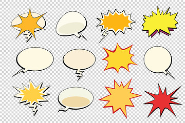 Image showing Set of comic bubbles isolated