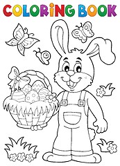 Image showing Coloring book Easter rabbit theme 7