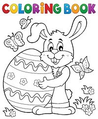 Image showing Coloring book Easter rabbit theme 8