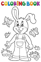 Image showing Coloring book Easter rabbit theme 6