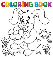 Image showing Coloring book Easter rabbit theme 3