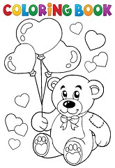 Image showing Coloring book Valentine theme 7
