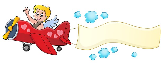 Image showing Airplane with Cupid theme image 3