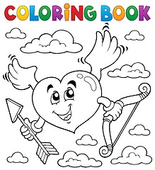 Image showing Coloring book Valentine theme 6