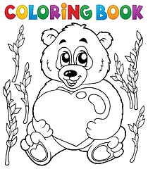 Image showing Coloring book Valentine topic 4