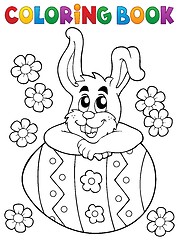 Image showing Coloring book Easter rabbit theme 4