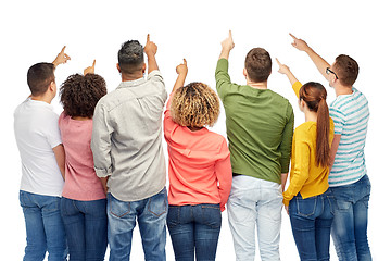 Image showing group of people pointing to something