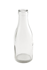 Image showing Empty Milk bottle isolated with clipping path