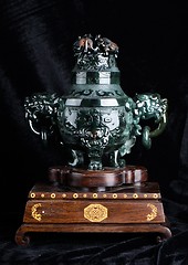 Image showing Chinese ancient jade carving art