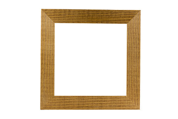 Image showing simple wood frame isolated on white, Clipping path