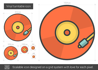 Image showing Vinyl turntable line icon.