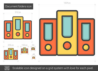 Image showing Document folders line icon.