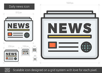 Image showing Daily news line icon.