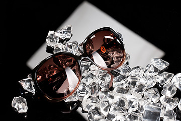 Image showing Sunglasses And Ice