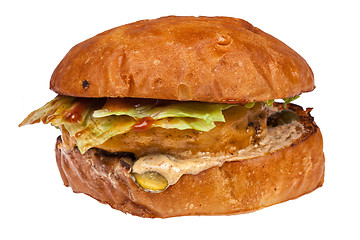 Image showing Hamburger On Isolated Background