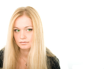 Image showing green-eyed blonde